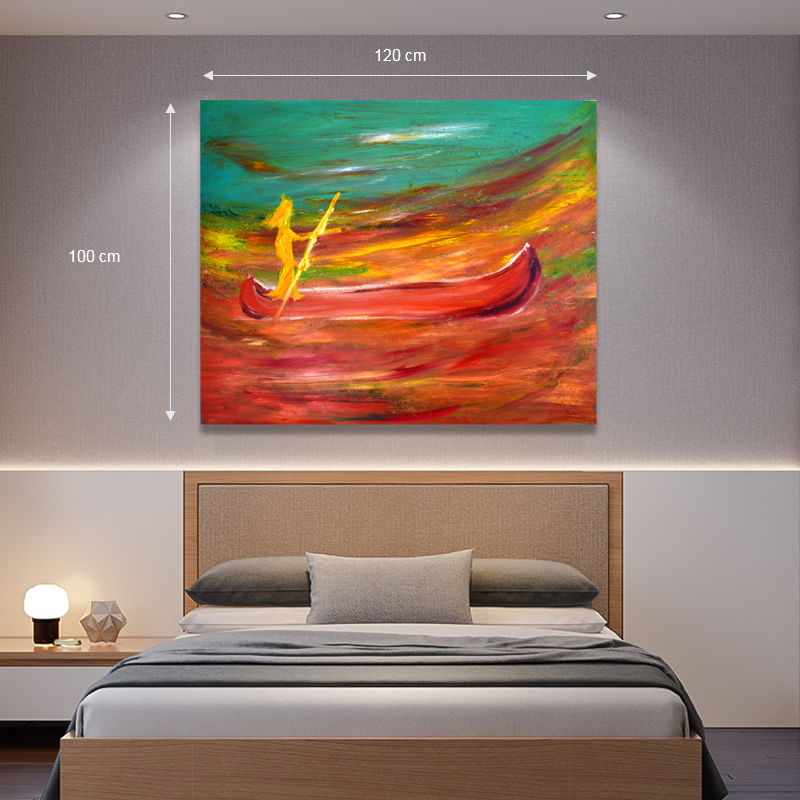 Abstract style painting sale - oil artwork for interior